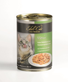 Edel Cat влажный корм для кошек с индейкой и печенью