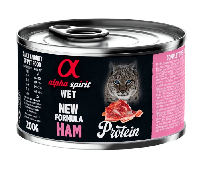 Alpha Spirit Ham for Adult Cats - вологий корм зі свининою для дорослих котов