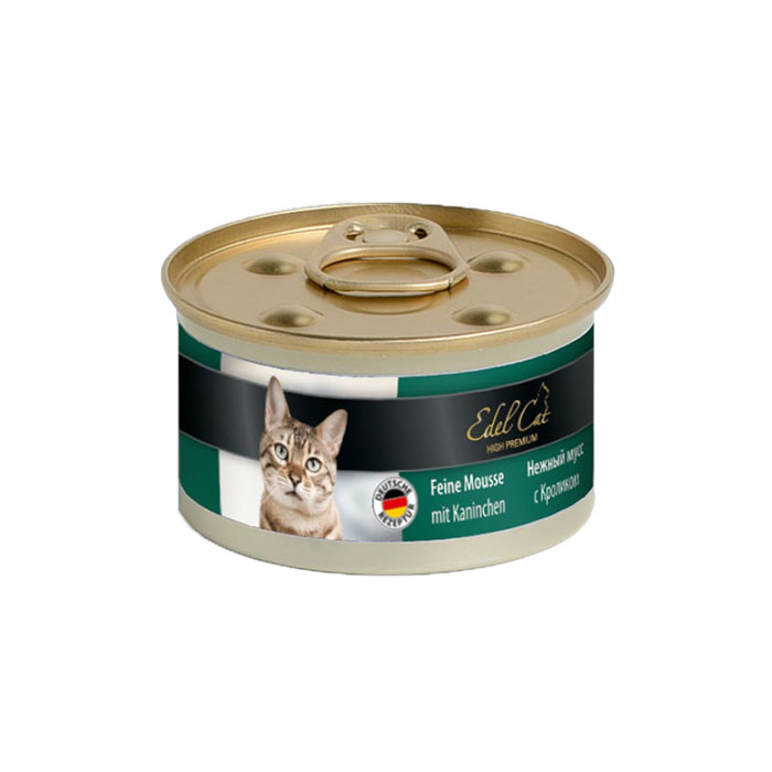 Edel Cat нежный мусс для кошек с кроликом
