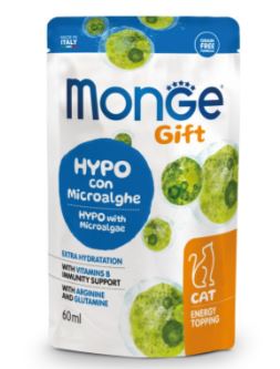 MONGE GIFT ENERGY TOPPING HYPO CAT С Microalgae — это дополнительный корм для кошек всех возрастов.