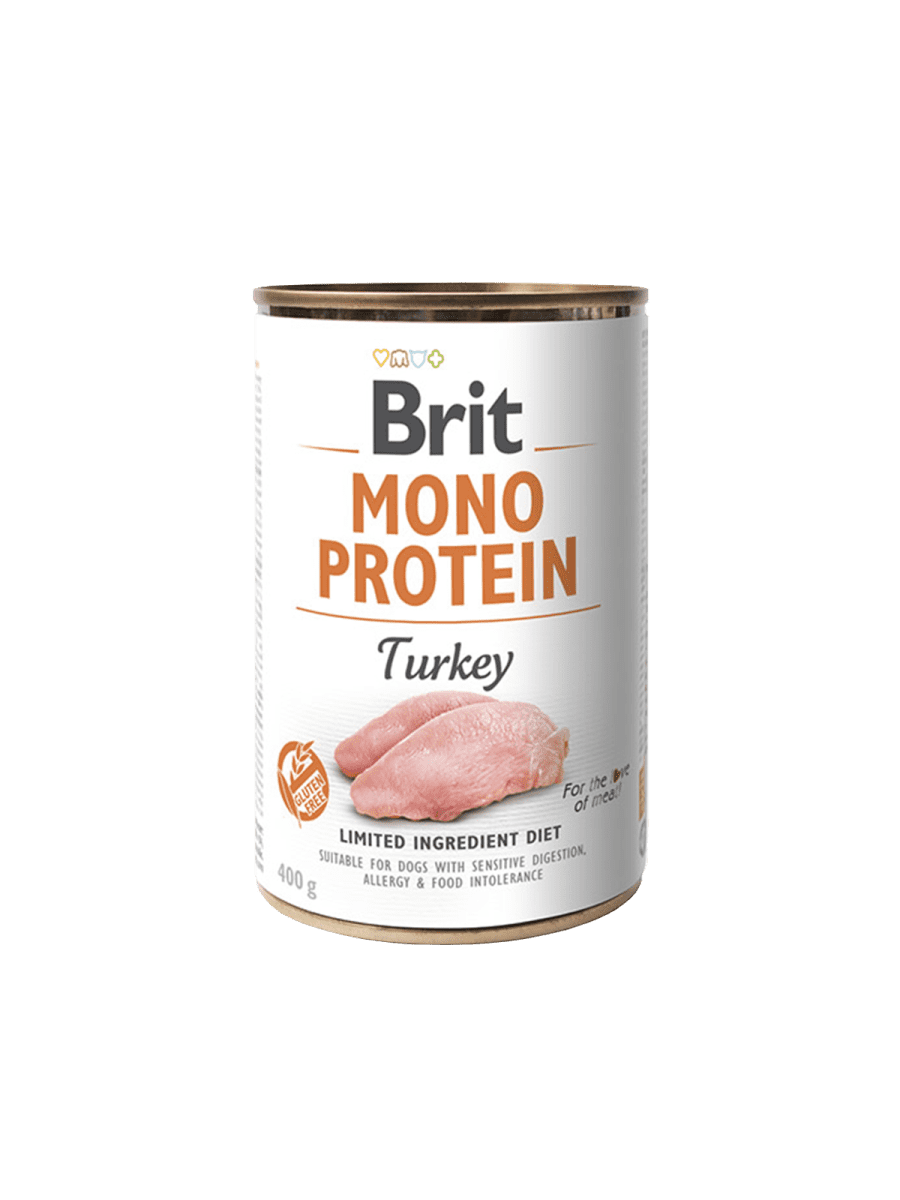 BRIT MONO PROTEIN TURKEY – консерва с индейкой для собак с чувствительным пищеварением