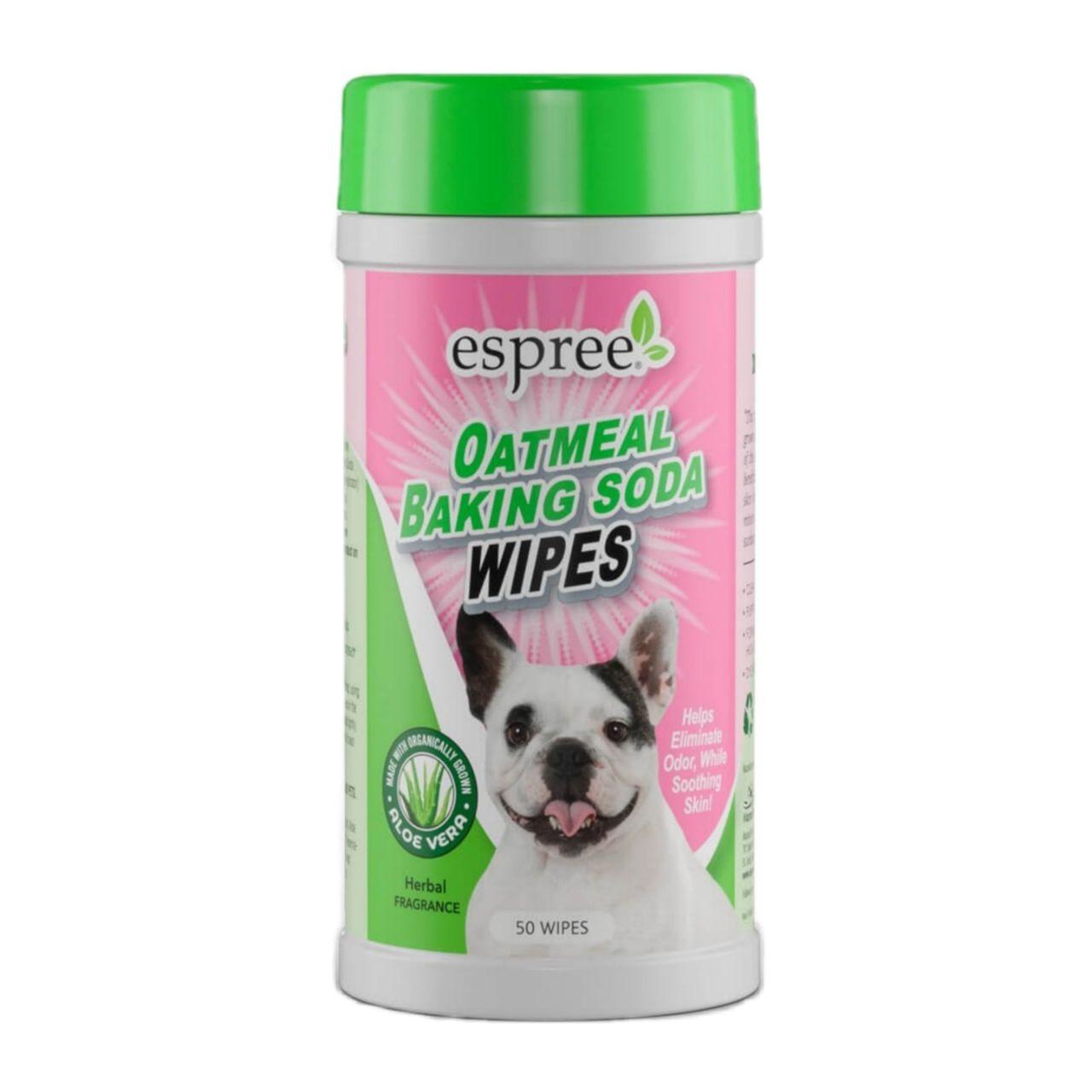 Espree Oatmeal Baking Soda Wipes – вологі серветки для собак з питною содою та протеїнами вівса