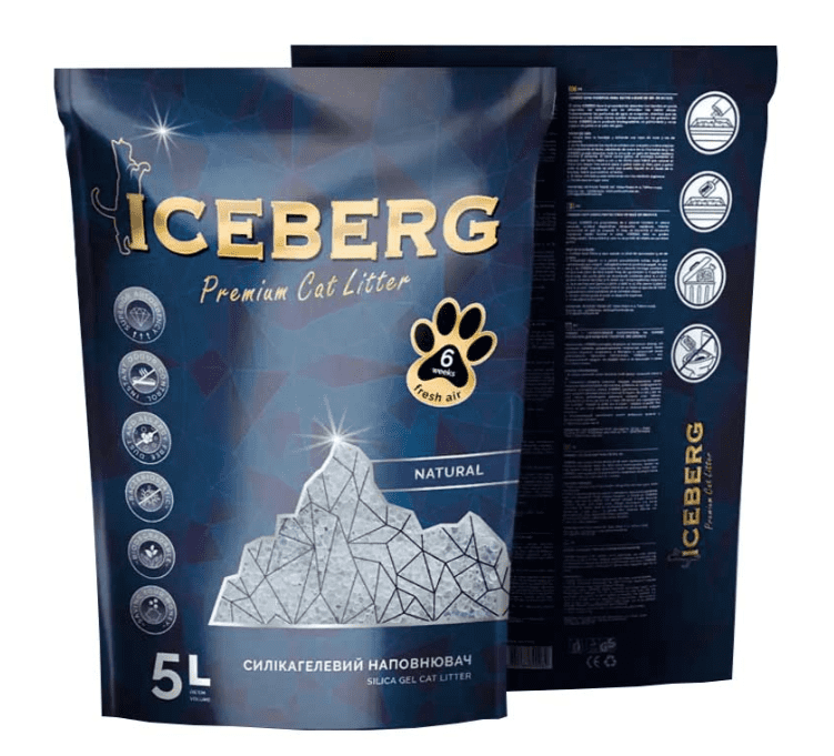 ICEBERG - силикагелевый наполнитель для кошачьего туалета без запаха