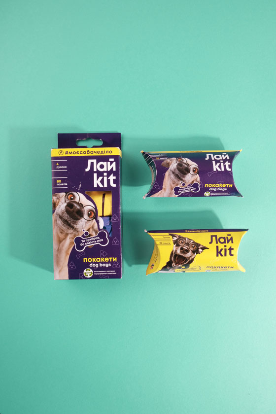 ЛайKit пакети для прибирання за собаками та котами 
