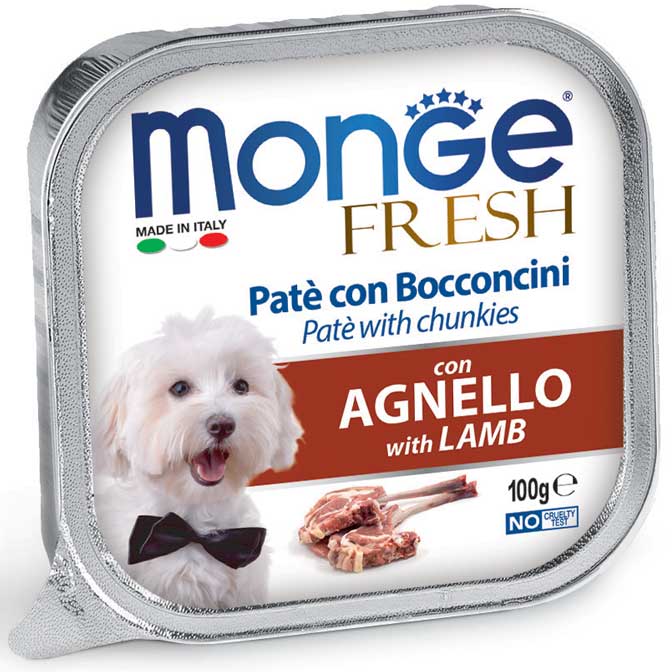 MONGE FRESH LAMB – паштет с ягненком для собак