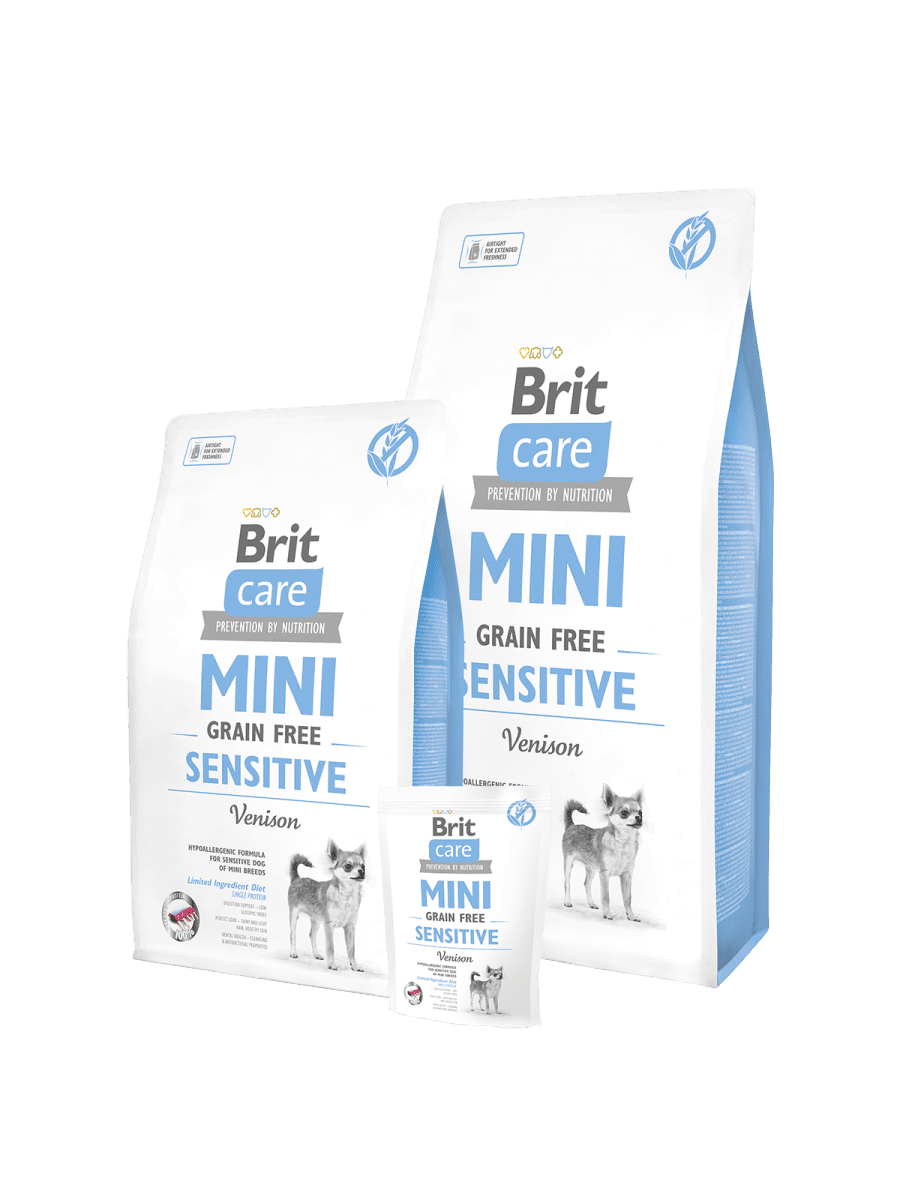 BRIT CARE MINI GRAIN FREE SENSITIVE – сухой корм для собак миниатюрных пород с чувствительным пищеварением