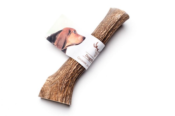 DogsRogs Semi M+ – рога оленя средней твердости (толстые) для собак средних пород