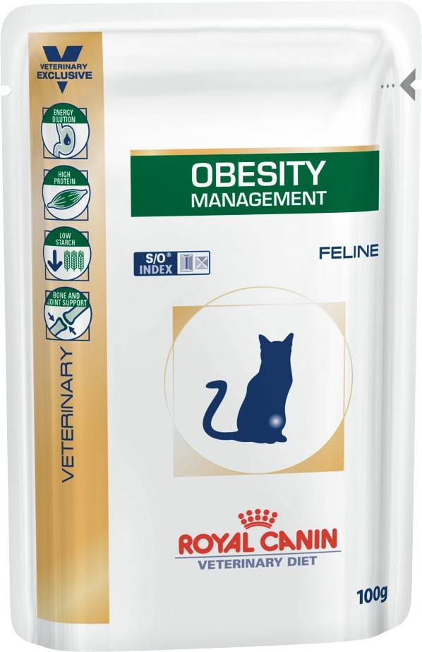 ROYAL CANIN OBESITY MANAGEMENT FELINE Pouches – лечебный влажный корм для взрослых котов при ожирении и избыточном весе