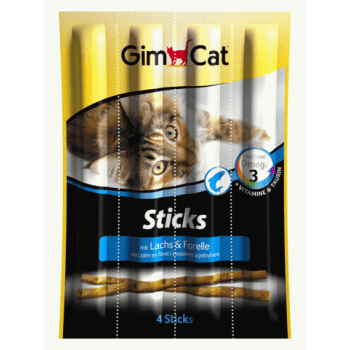 GimCat Sticks Salmon and Trout – палички з лососем і фореллю для котів