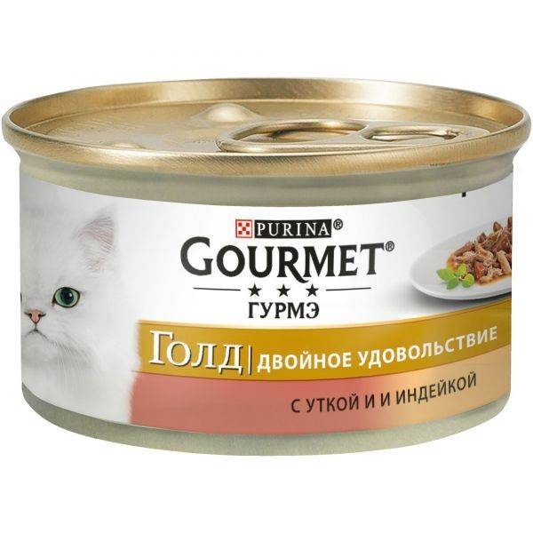 GOURMET Gold Duo консерва з качкою та індичкою для дорослих котів