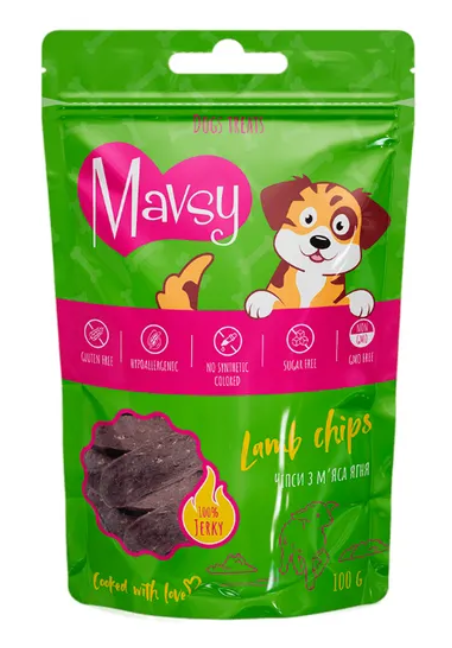 Mavsy Lamb chips - Мавси лакомство для собак чипсы с ягненком