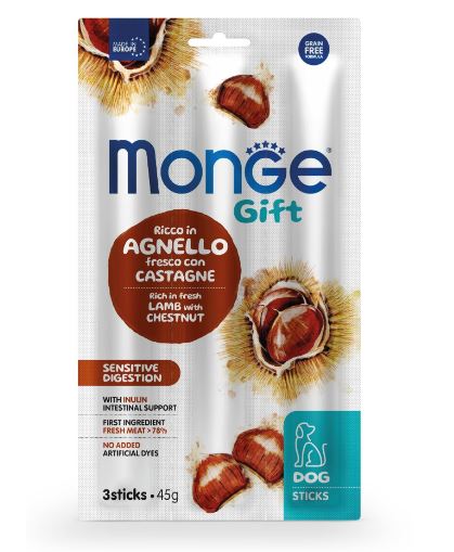 Monge Gift STICKS Dog Sensitive digestion ягненок с каштанами