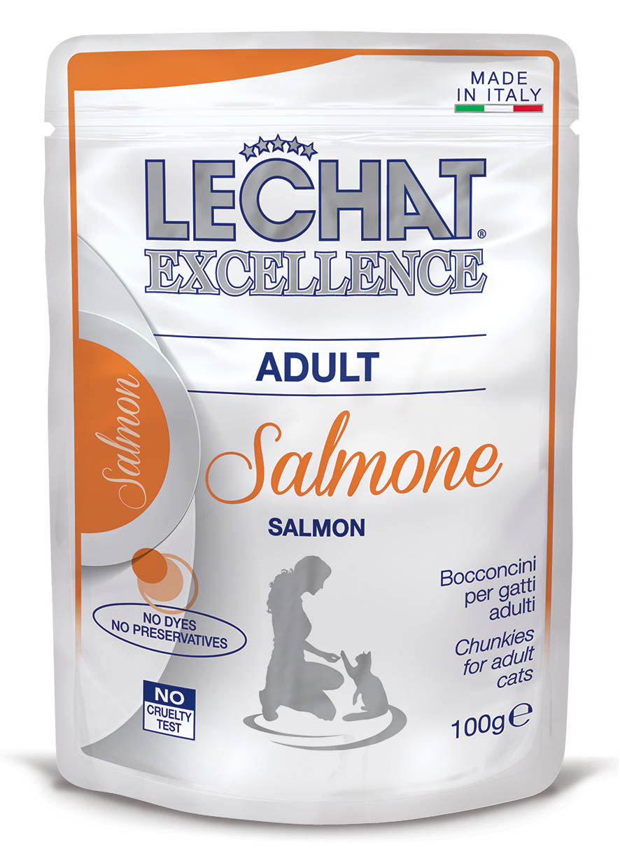 Monge Lechat Cat Adult with Salmone - м'ясні шматочки для дорослих котів з лососем