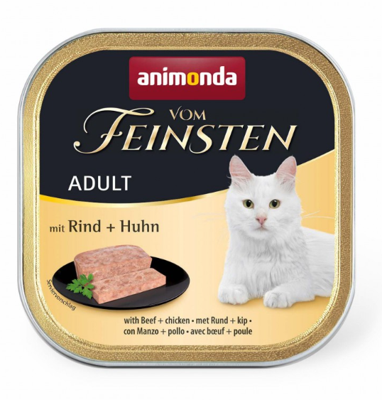 Animonda Vom Feinsten Adult with Beef + Chicken – паштет з яловичиною та курятиною для дорослих котів