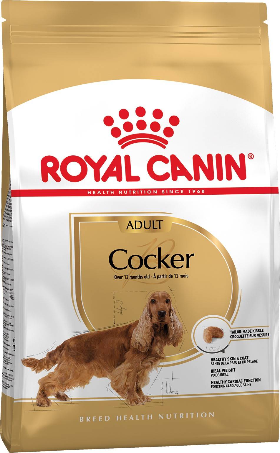 ROYAL CANIN COCKER ADULT – сухой корм для взрослых собак породы английский/американский кокер спаниель