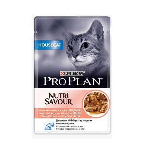 PURINA PRO PLAN HOUSECAT NUTRISAVOUR – вологий корм із лососем для дорослих домашніх котів