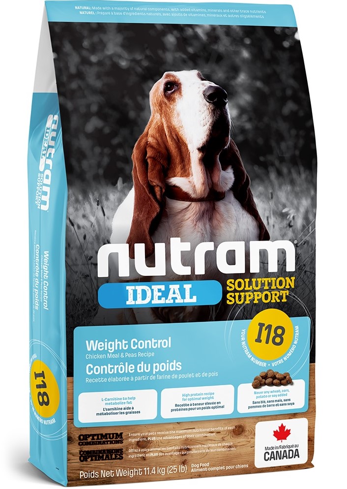 Nutram I18 Ideal Solution Support Weight Control – сухий корм із куркою для собак із зайвою вагою