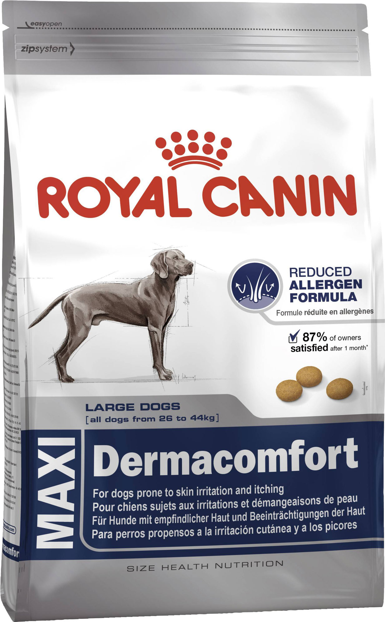 ROYAL CANIN MAXI DERMACOMFORT – сухой корм для взрослых собак крупных пород с чувствительной кожей