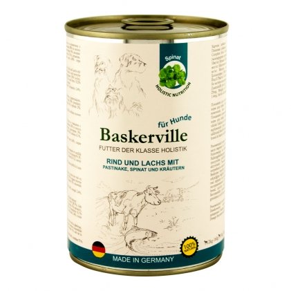 Baskerville Holistic вологий корм з лососем, яловичиною, пастернаком і шпинатом для дорослих собак