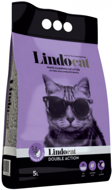 Lindocat Double Action – бентонітовий наповнювач туалетів для кішок