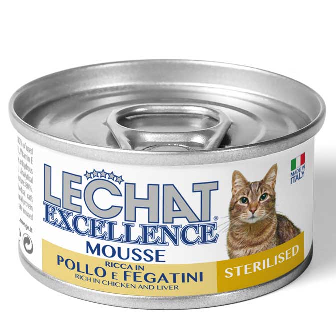 Monge Lechat Cat Mousse Sterilized Chicken and Livers - мусс с куриным филе и печенью для стерилизованных котов