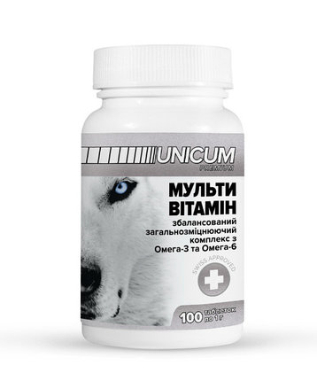 Витамины UNICUM premium "мультивитамин" для собак