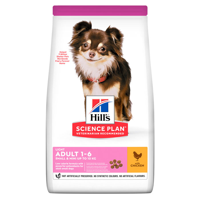 HILL’S SCIENCE PLAN SMALL & MINI LIGHT ADULT – сухий корм з куркою для малоактивних дорослих собак малих порід