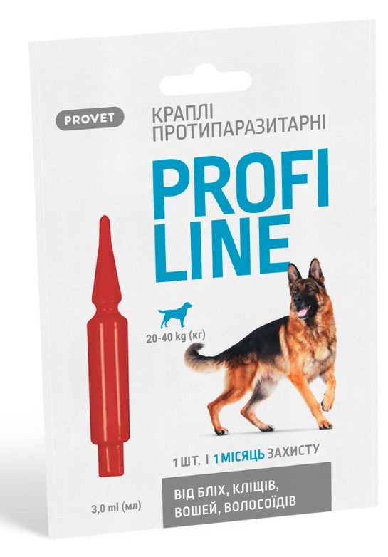 Provet Profiline краплі на холку інсектоакарицид для собак 20-40 кг