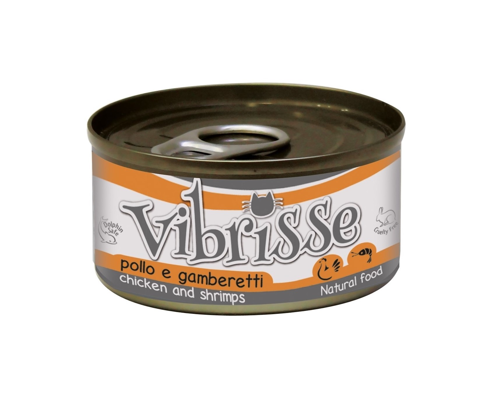 Vibrisse консерви для дорослих котів, курка з креветками