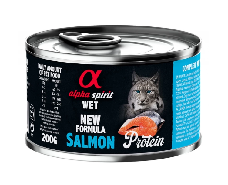 Alpha Spirit Salmon for adult cat - вологий корм з лососем та ананасами для дорослих котів  