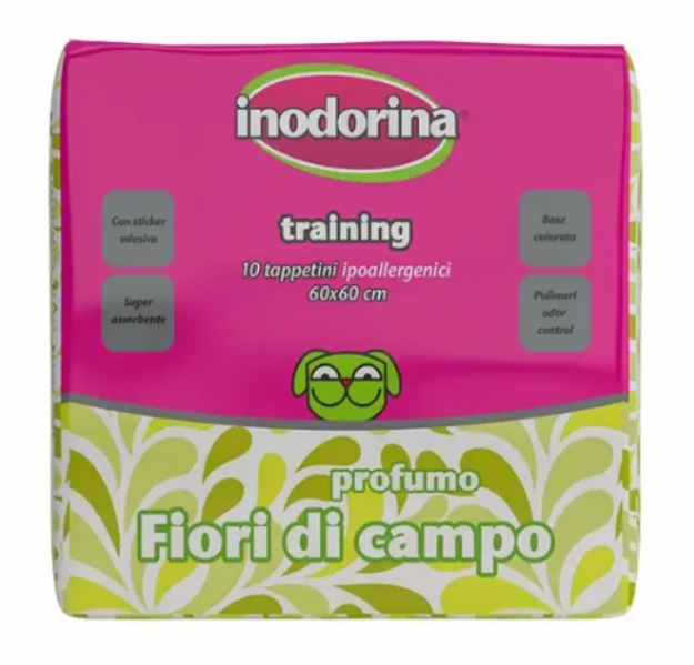 Inodorina Training Fiori  - пеленки для животных с ароматом цветов, 40 шт 