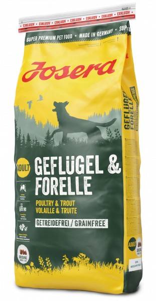 JOSERA GEFLÜGEL & FORELLE – сухий корм для дорослих собак всіх порід з чутливим травленням