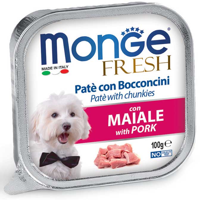 MONGE FRESH PORK – паштет со свининой для собак