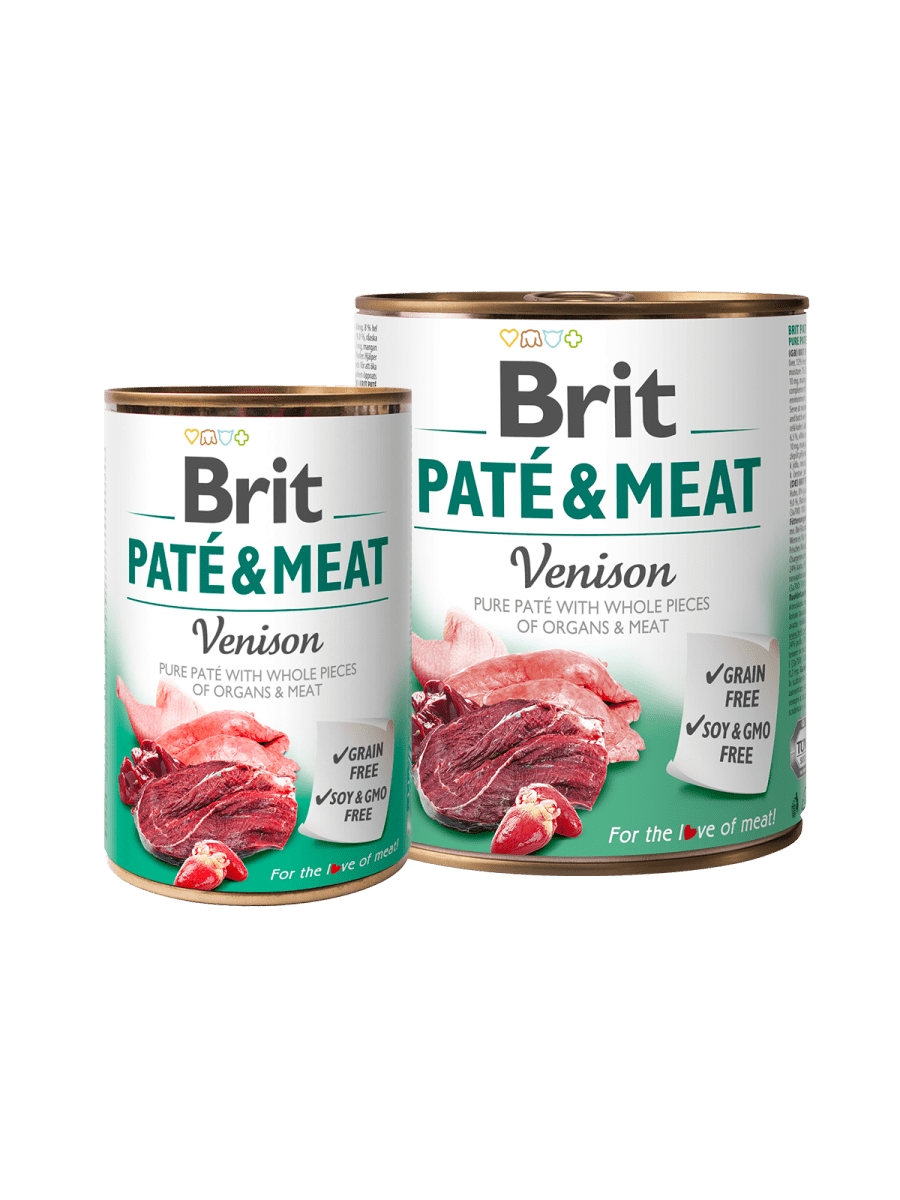 BRIT PATÉ & MEAT VENISON – влажный корм с олениной для взрослых собак
