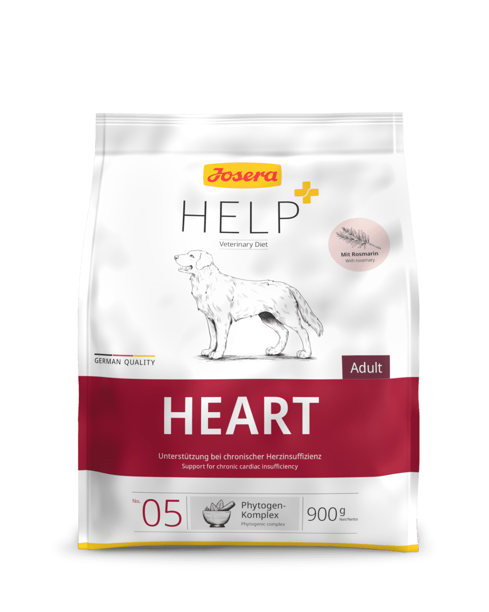 Josera Help+ HEART – полноценный диетический корм для взрослых собак для поддержания сердечной функции в случае хронической сердечной недостаточности