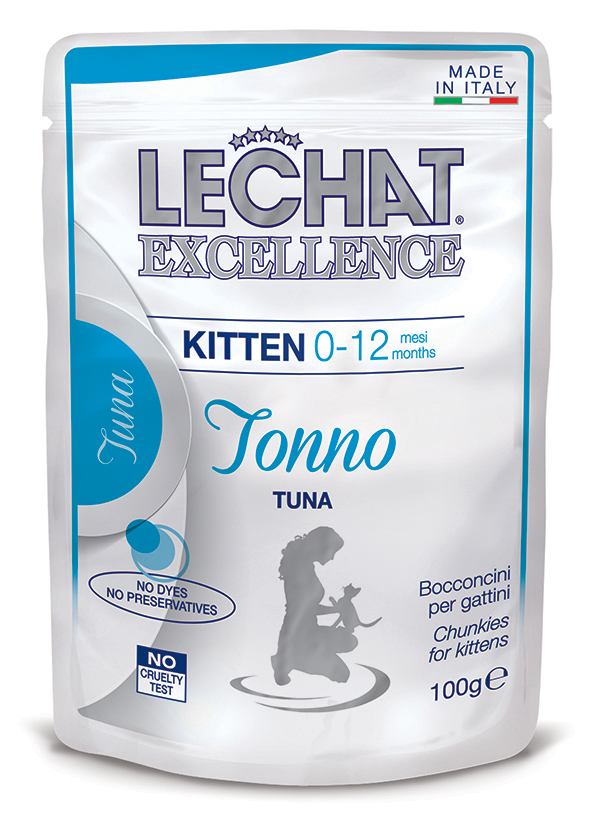 Monge Lechat Cat Kitten with Tuna - м'ясні шматочки для кошенят з тунцем