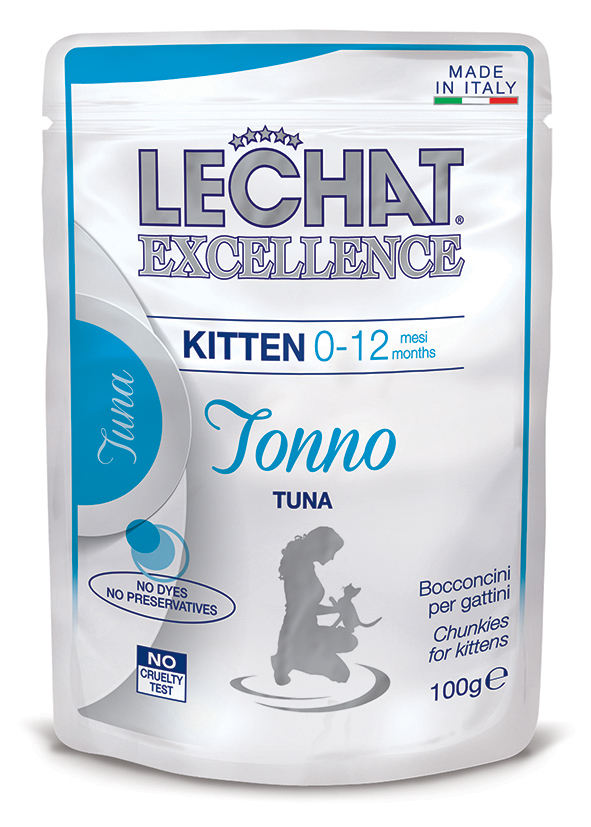 Monge Lechat Cat Kitten with Tuna - мясные кусочки для котят с тунцом