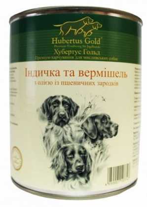 HUBERTUS GOLD вологий корм  з індичкою та локшиною  для дорослих собак
