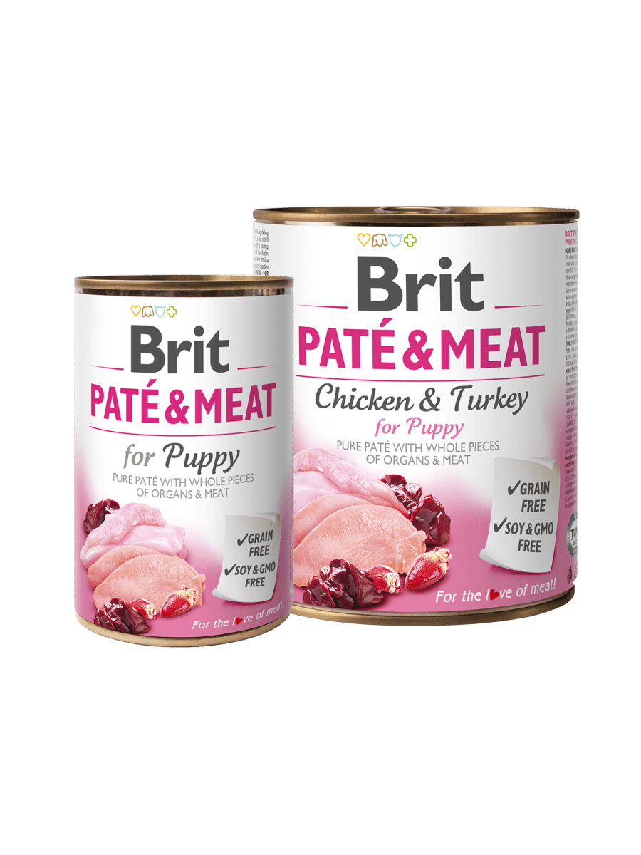 BRIT PATÉ & MEAT PUPPY – влажный корм с курицей и индейкой для щенков