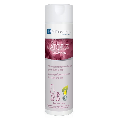 Dermoscent ATOP 7 Shampoo – заспокійливий шампунь для собак і кішок із роздратованою, сухий або схильної до алергії шкірою