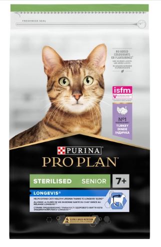 PURINA PRO PLAN CAT SENIOR  STERILISED TURKEY–сухой корм с индейкой для стерилизованных котов в возрасте от 7 лет