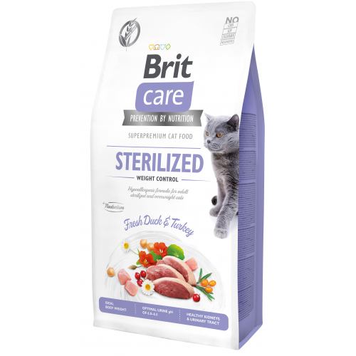 BRIT CARE CAT STERILISED WEIGHT CONTROL– сухой корм для стерилизованных кошек с избыточным весом