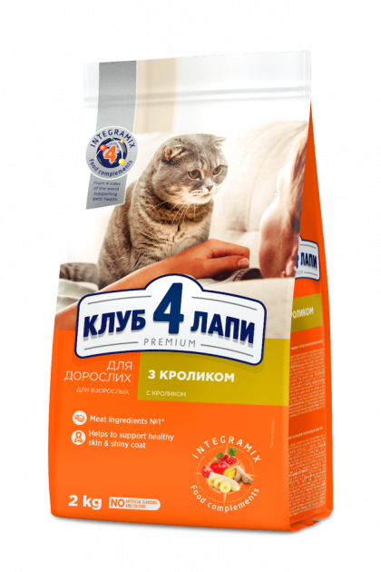 CLUB 4 PAWS PREMIUM RABBIT – сухий корм для дорослих котів з кроликом