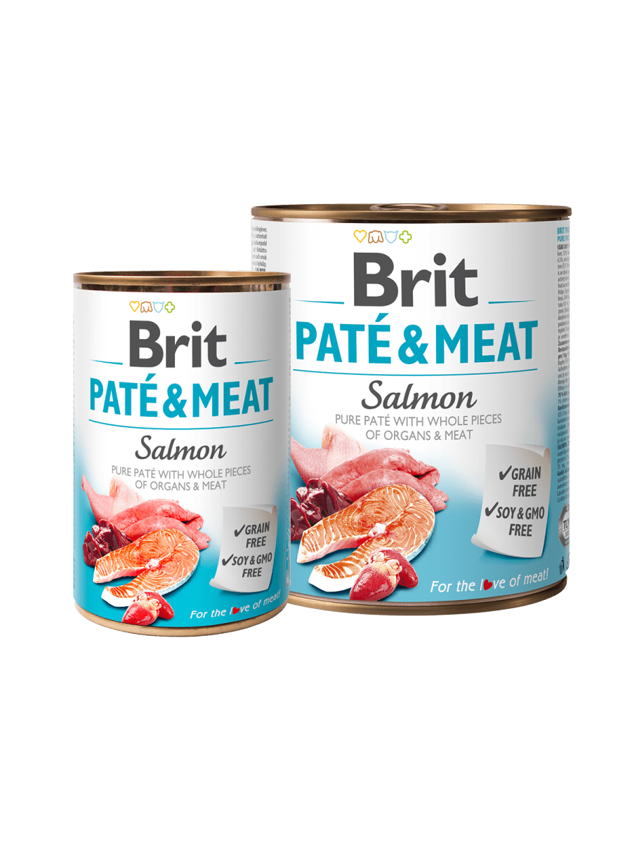 BRIT PATÉ & MEAT SALMON – вологий корм з лососем для дорослих собак
