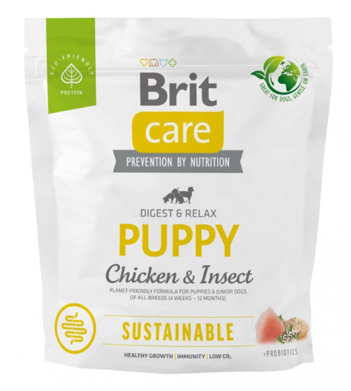 Brit Care Dog Sustainable Puppy – сухой корм с курицей и насекомыми для щенков