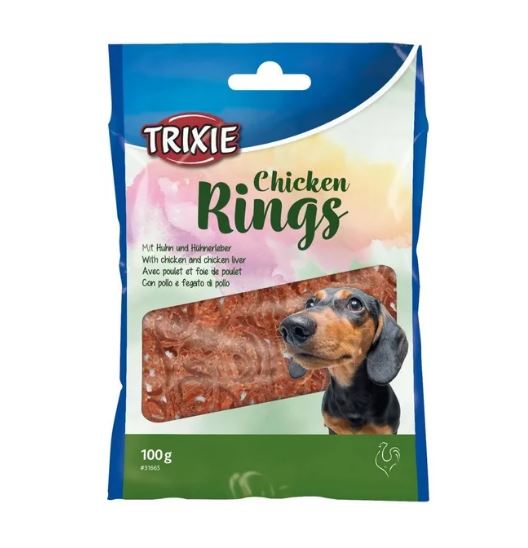 Trixie "Chicken Rings" Ласощі для собак, курячі кільця з курячою печінкою