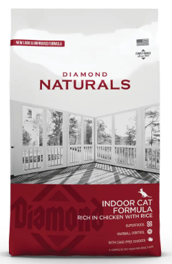 Diamond Naturals Indoor Cat Chicken&Rice – сухой корм с мясом курицы и рисом для домашних кошек на всех стадиях жизни