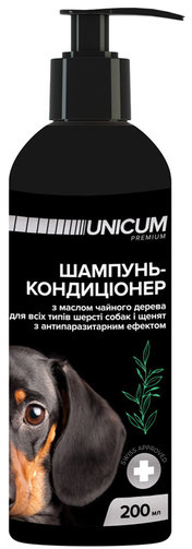 Unicum Premium Шампунь-кондиционер с маслом чайного дерева для собак