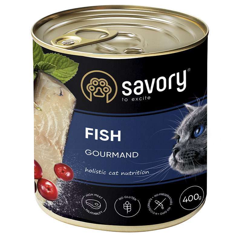 Savory Cat Gourmand Fish – паштет з білою рибою для довгошерстих котів-гурманів