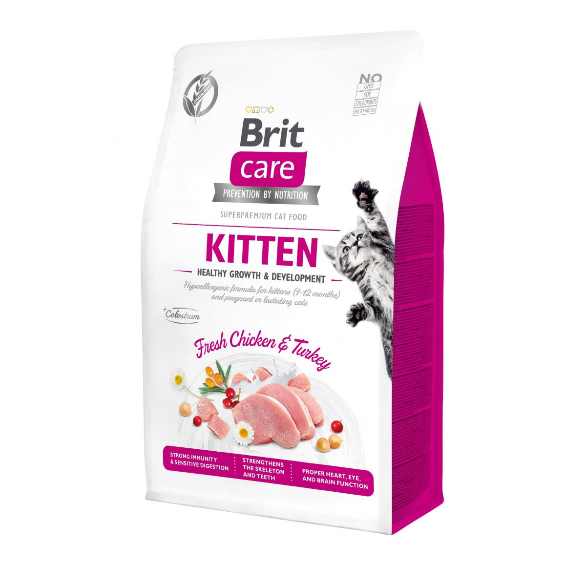 BRIT CARE CAT KITTEN – сухой корм с курицей и индейкой для котят
